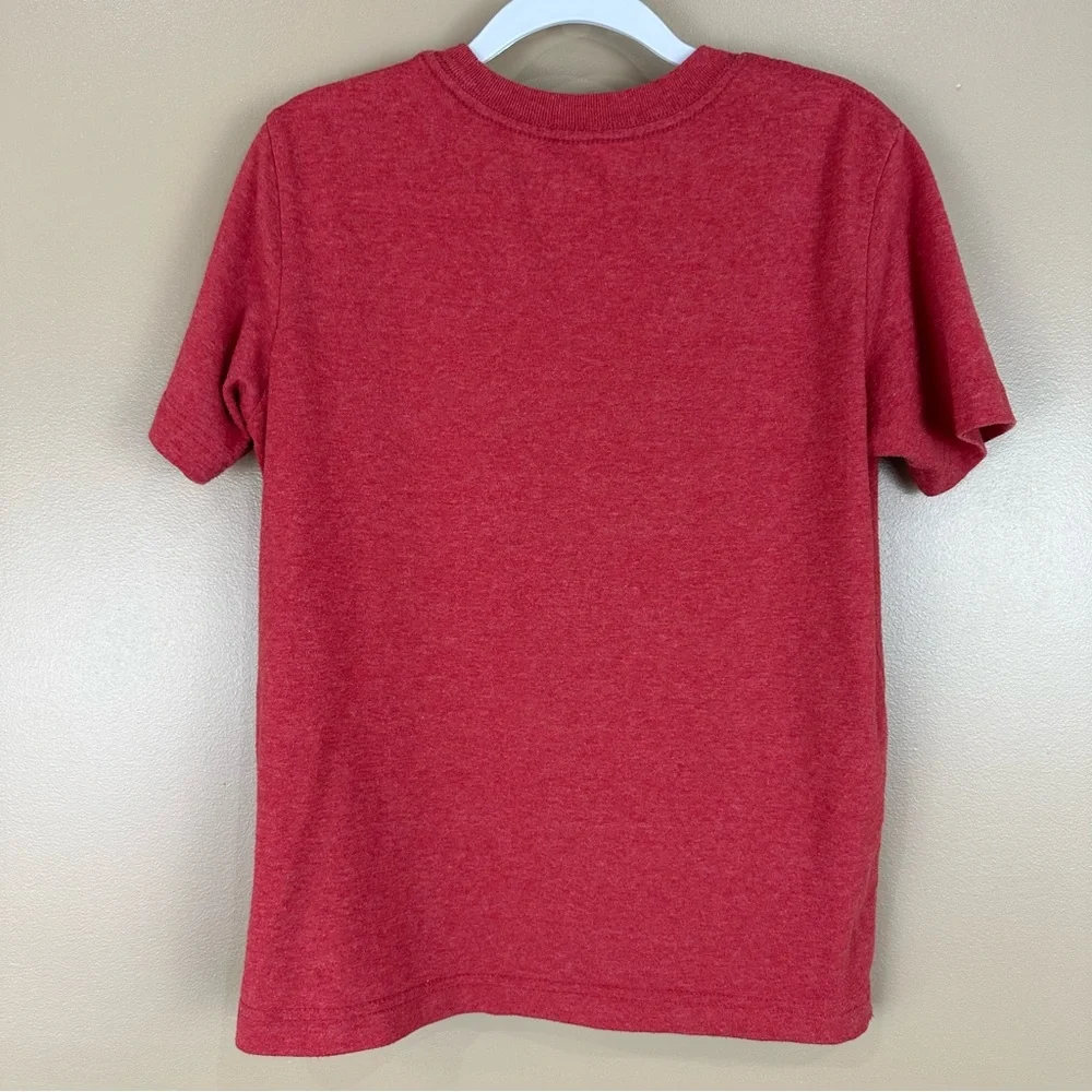 Old Navy Boy’s Red Faster Than You Graphic Short Sleeve T-Shirt Small 6-7 Casual